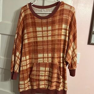 knit sweater with half sleeves
